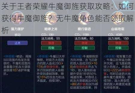 关于王者荣耀牛魔御旌获取攻略:如何获得牛魔御旌?无牛魔角色能否领取解析