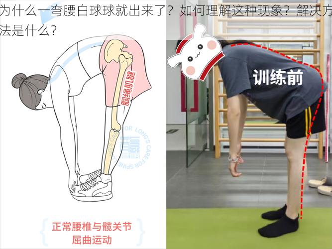 为什么一弯腰白球球就出来了?如何理解这种现象?解决方法是什么?