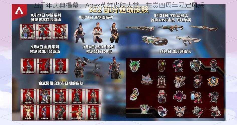 四周年庆典揭幕:Apex英雄皮肤大赏,共赏四周年限定风采